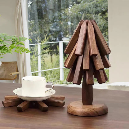 ARTISTIC WALNUT TREE TABLE MAT SET