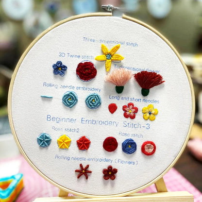 Embroidery Stitches Practice Kit (3 pcs)